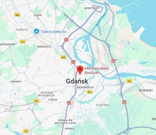 Na zdjeciu widać jak nawiązać kontakt z firmą odszkodowania gdańsk