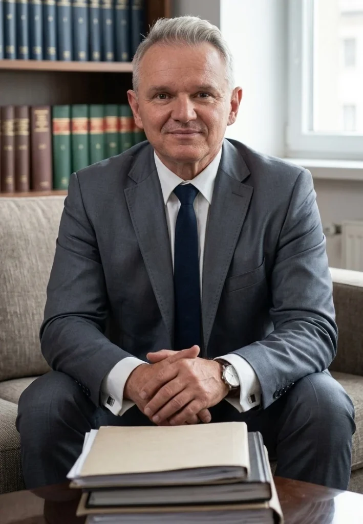 Na zdjęciu widać prawnika z kancelarii Odszkodowania Toruń.